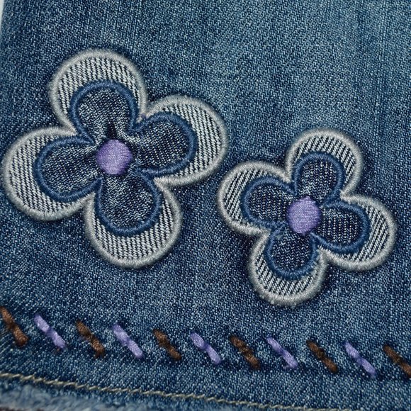 NEW Gymboree Frayed Denim Jean Skirt/Skort w/Adj. Waist & Built-In Short… - Picture 3 of 12